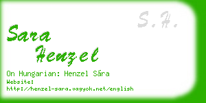 sara henzel business card